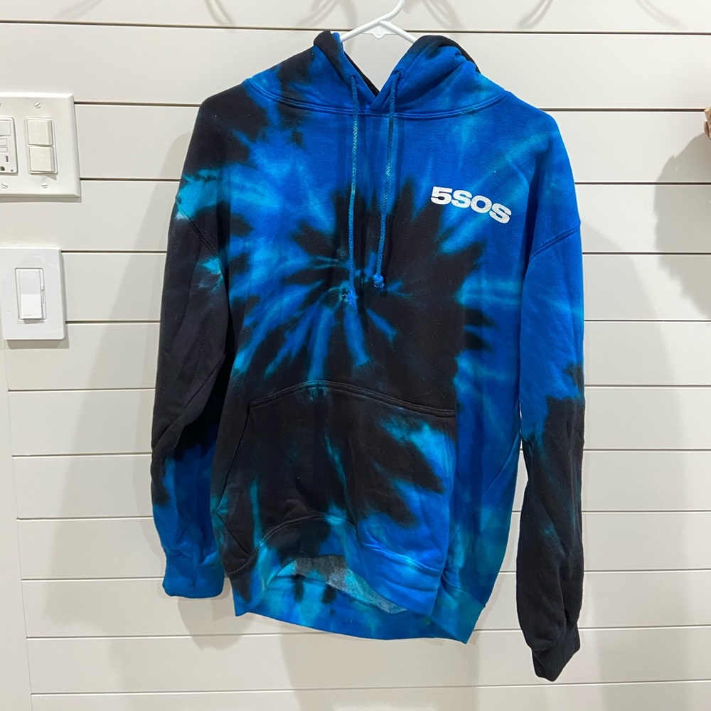 5SOS Blue Tie Dye Teeth Hoodie